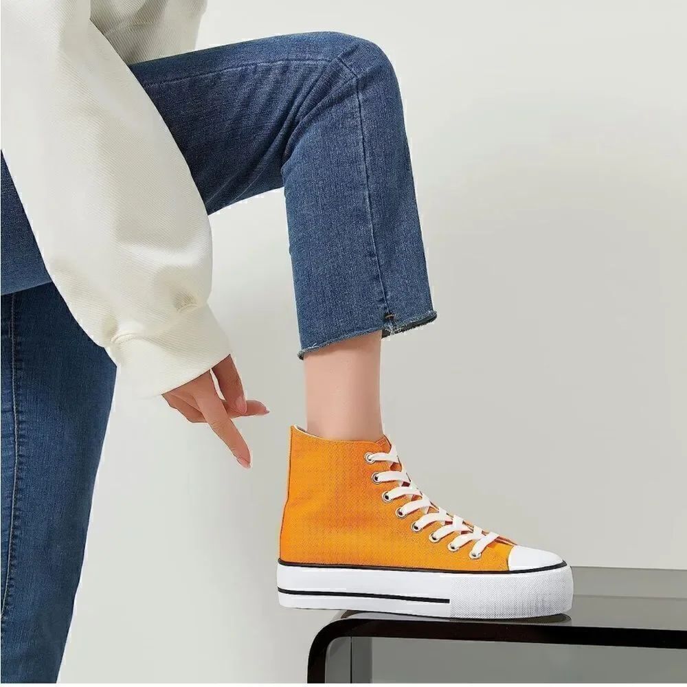 Platform Canvas High Top Sneakers